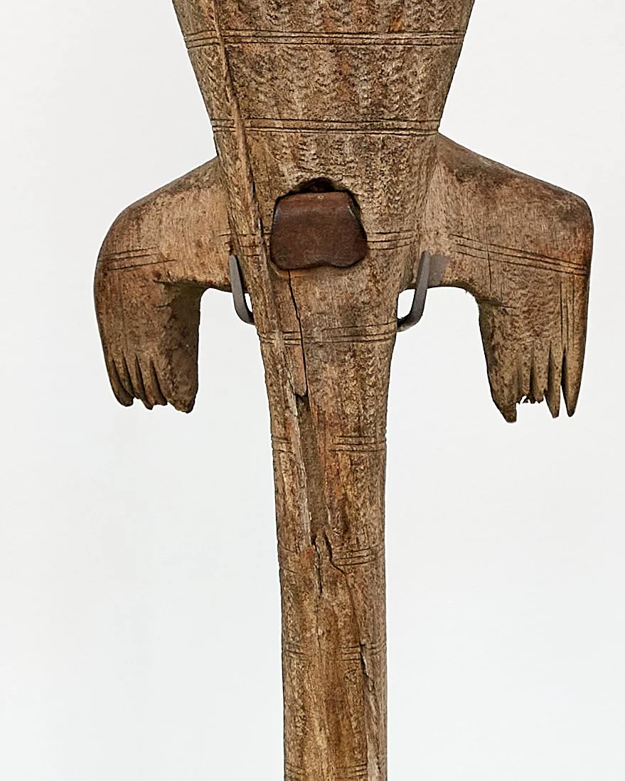 Early 20th Century Dogon Carved Wood Crocodile Granary Lock — FORM